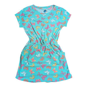 Extremely Me - Girls Dress Size 10-12 - Green with Butterfly Design